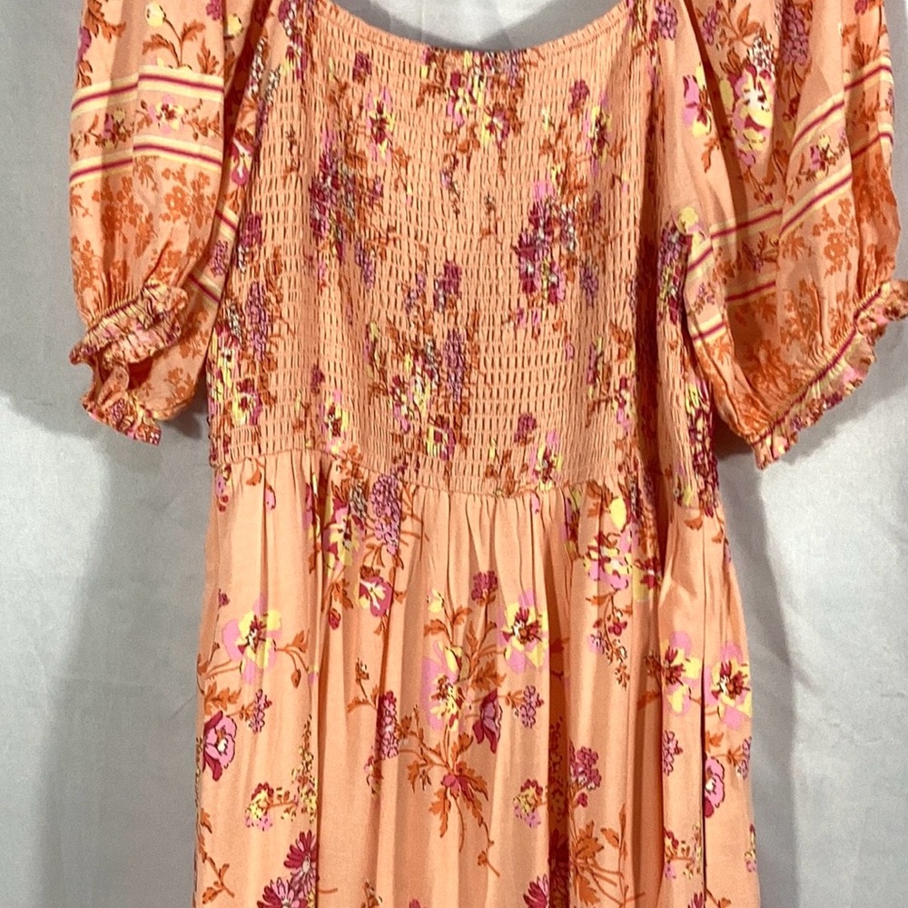 Baltic Born Peach Floral Midi Dress - Picture 8 of 12